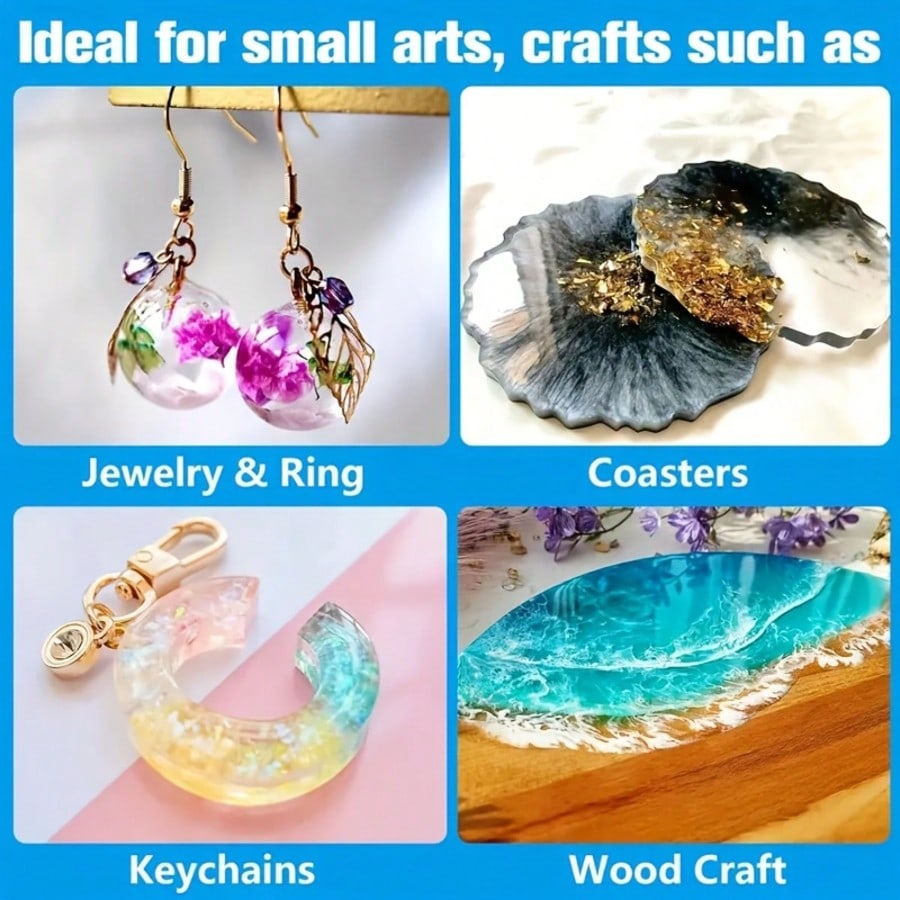 Resina Epóxi Cristalina 1:1, K - Resin Jewelry Kit avaliação e preço