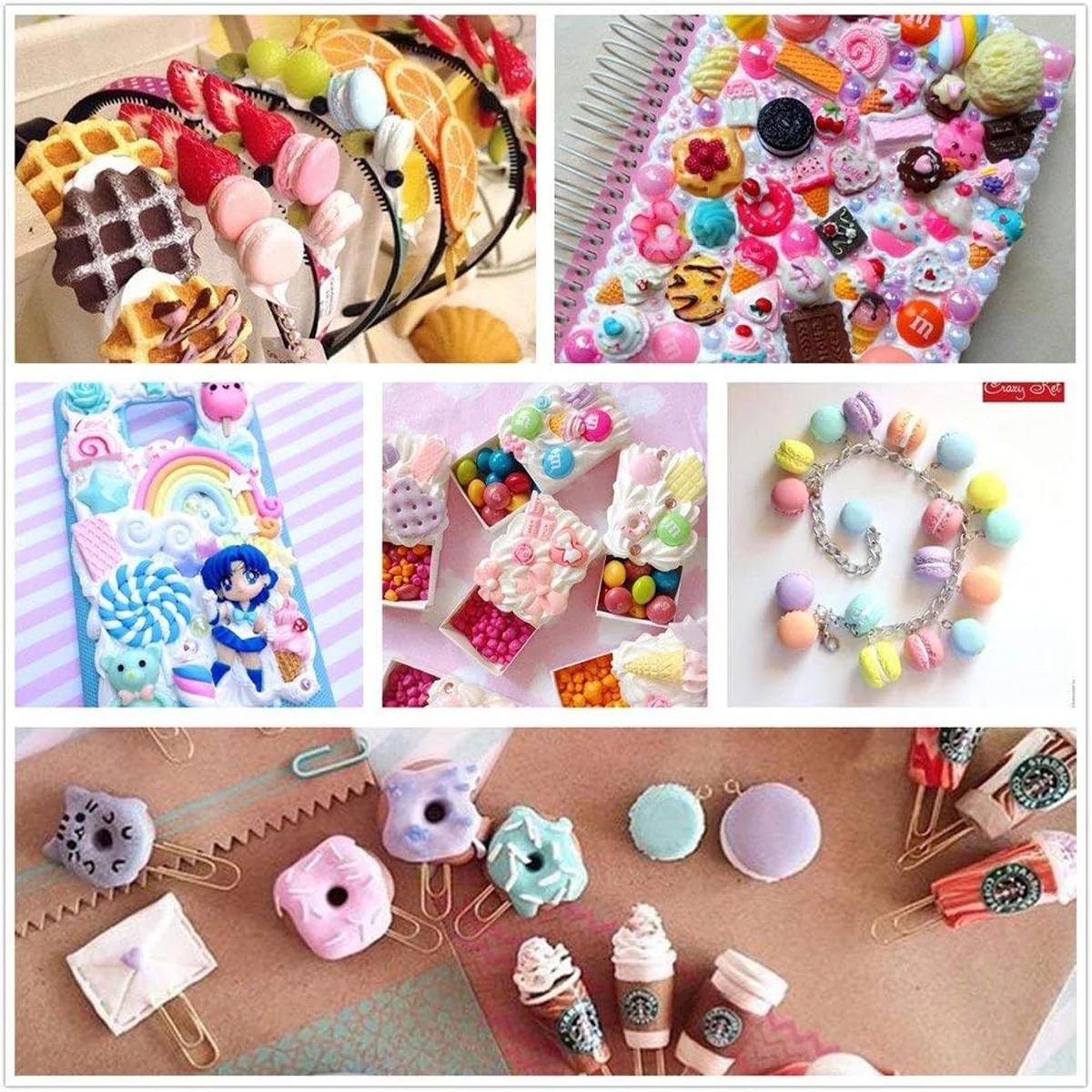 30 pçs aleatório doces slime e - Resin Craft Supplies avaliação e preço