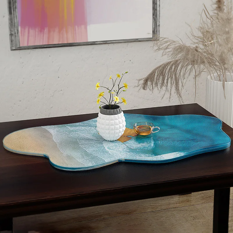 Grande bandeja irregular de 61 - Resin Ocean Wave Mold avaliação e preço